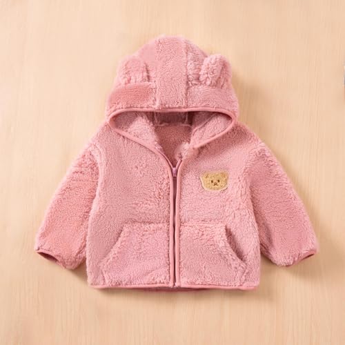 Beessbest Girls Sherpa Fleece Jacket Full-Zip Fuzzy Plush Outerwear Kids Toddler Windproof Coat Ultra Soft Winter Coat2