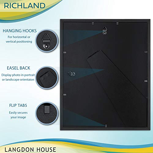 Langdon House 8.5X11 Certificate Frames Set (Black, 12 Pack) Distinguished Edging For Classic Style, Richland Collection #TOP3