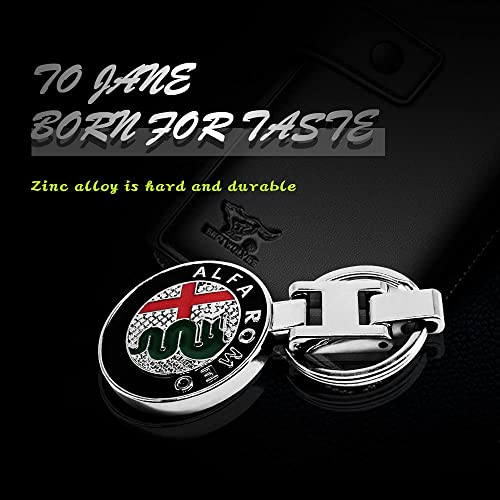 Longsnol 1Pcs Car Key Chain, Car Logo Key Ring For Alfa Romeo Key Chain Ring Emblem Pendant Decoration Car Key Chains Accessories For Women Man Key Ring #TOP4
