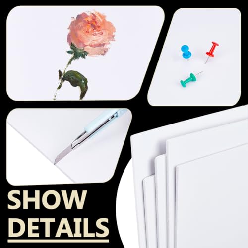 BENECREAT 5 Stück 30x21cm Weiße Schaumstoffplatten 4mm Rechteckige PVC Schaumstoffplatte Plakatkarton Zur Montage Kunsthandwerk Kunst Anzeige Präsentation Und Projekte