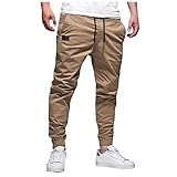 Hose Herren Bermuda Leinen Leinenhose Stoffhose Männer Sommerhose Sweat Jogginghose Mit Kordel Regular Fit Jeans Hosen Sommer Sweathose In Jeansoptik Stretch Denim B C Cargo Für TA