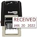 Received - ExcelMark Self-Inking Rubber Date Stamp - Compact Size - Red Ink