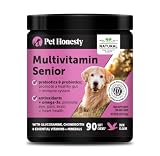 Senior Dog Multivitamin Supplement for Aging Dogs - Hip & Joint Stiffness, Eye Health, Brain & Heart Care - Older Dog Vitamins with Glucosamine & Probiotics - Immune Support & Vitality (Duck, 90 Ct)