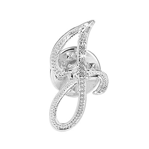 Initial Letter Brooch Pin Small Lapel Pin Tie Tack Name Personalized Gifts for Women Men Silver J