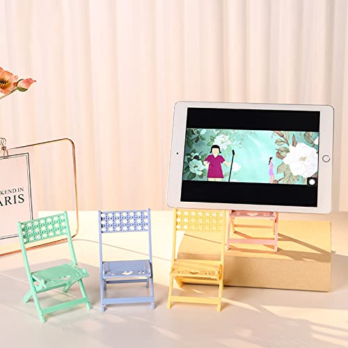Lifexquisiter 4 Pack Chair-Shaped Phone Stand For Desk, Creative Foldable Chair Smartphone Holder, Mini Portable Phone Stand For Iphone Huawei Samsung Xiaomi #TOP1