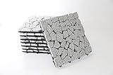 [page_title]-BodenMax 8 Stück Klickfliesen Bodenfliesen Steinplatten - Terrassenfliesen mit Klicksystem und Zubehör für Terrasse, Garten, Balkon, Schwimmbad, Sauna, Innen und Außen - Granit mit Mosaik Muster