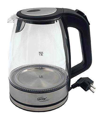 Elta Glas Wasserkocher Blue Light GWK-2200.2 (1,8 L, blaue LED Beleuchtung, 2200 Watt, STRIX, Abschaltautomatik, verdecktes Heizelement) Cover