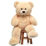 Toys Studio Giant Teddy Bear Stuffed Animal 36 inch Plush Bear Toy for Girlfriend Girls Kids Gifts Chrsitmas Valentine's Day Birthday Baby Shower Decorations