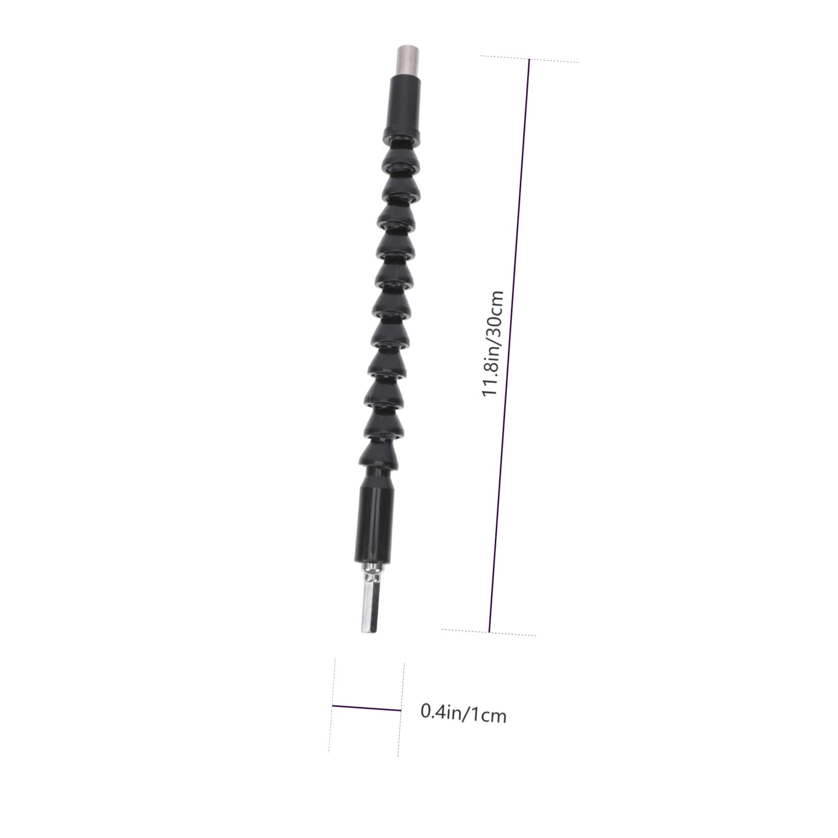 LALAFINA Flexible Shafts Right Angle Drill Drill Attachment Flexible Shaft Extension Bits Metal Black