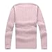 Qolkmuiy-GJ Men's Lightweight Patterned Knitted Sweatershirt Crewneck Cable Knit Pullover Casual Twist Textured Sweaters (Pink,Medium)