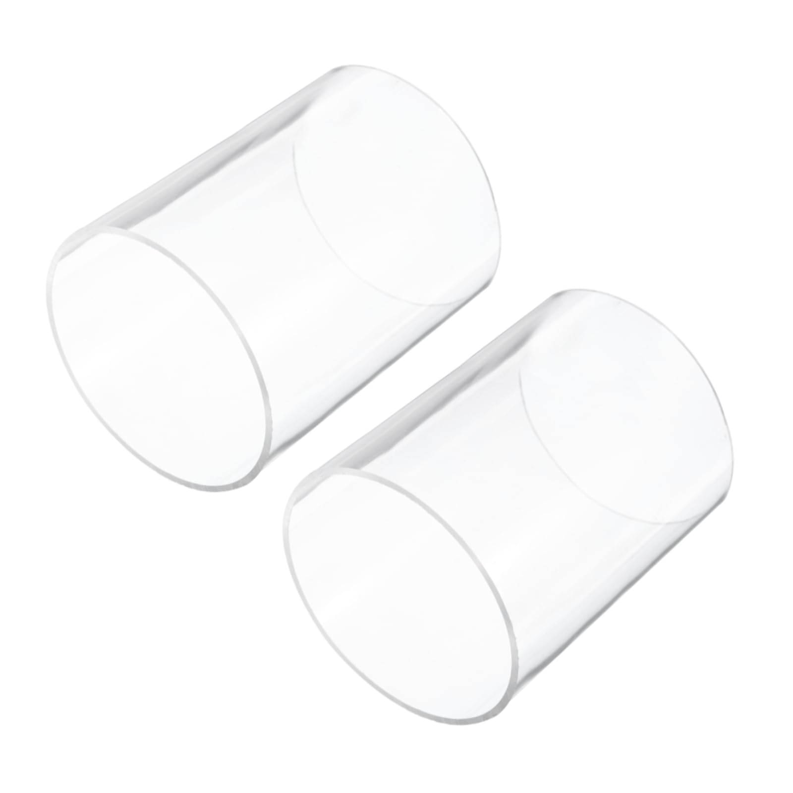 Tubo Rigido in Plastica Trasparente da 6" 115mm x 120mm (4 1/2" x 4.7") Tubo in Acrilico Tondo in Policarbonato, [Per Idraulica, Acquari, Fai da Te] - 2 Pezzi