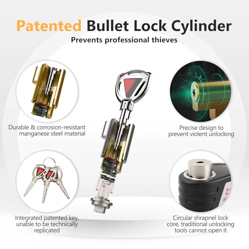 OPSOOPI Disc Lock with 130dB Alarm
