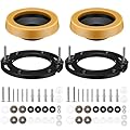 Hortsun 64 Pcs Toilet Flange Repair Kit with Wax Ring Toilet Wax Ring Replacement Kit Include Mounting Hardware Fits 3-inch or 4-inch Waste Lines Odor and Watertight Seal