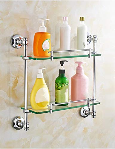 Porte-serviettes en cuivre GZ étagère double en verre pour un style européen chic