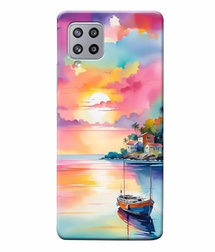 Image of Printed Hard Back Case Cover & Compatible for Samsung Galaxy A22 4G | Nature Painting Art (Multicolor) - D1180