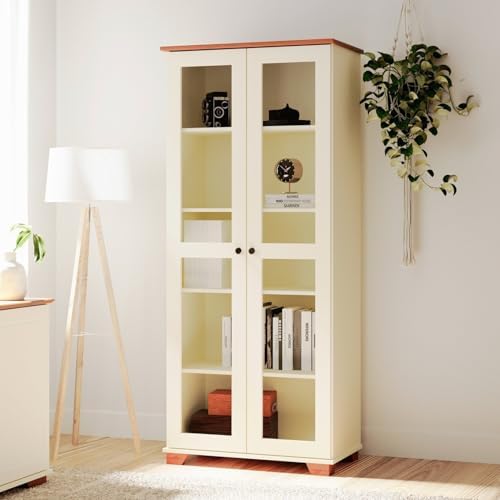 Estante para Livros com Porta de Vidro Ananda Cabecasa Madeiramad...