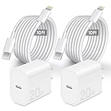 BRASAG iPhone Charger [MFi Certified] USB Wall Charger Travel Plug with 6ft Charging Cord 2-Pack USB to Lightning Cable Fast Charging for iPhone 14/13/12/11/SE/XR/8/8Plus/7/6/5/SE