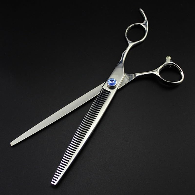 MAYIT Dog Grooming Scissors Shears, 5 kit upscale Professional Japan 8 inch pet dog grooming hair scissors cutting shears thinning barber hairdressing scissors set (Color : 48 teeth set), MAYiT12585