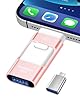 ZARMST Cle USB 256 Go, Clé USB 4 en 1 pour iOS/Pad/Android/Type C/PC, Cle USB C 3.0 Flash Drive Transfert Rapide, Clef Mémoire Externe pour Stockage Photos, Vidéos, Fichiers(Rose)