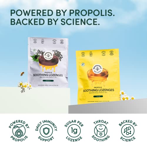Beekeeper's Naturals Soothing Honey Elderberry Cough Drops - Immune Support With Vitamin D, Zinc And Propolis Throat Soothing Lozenges, 14 Ct #TOP2