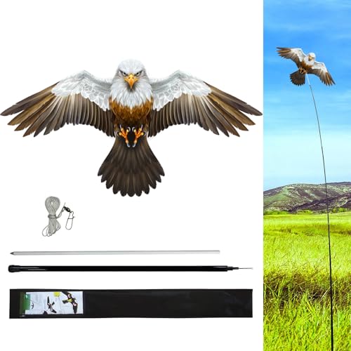 eyijklzo Bird Scarer Hawk Flying Kite with…