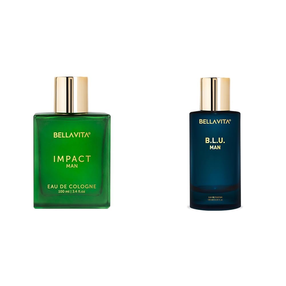 Bella Vita Luxury Impact Man Eau De Cologne B.L.U Men Eau De Parfum Liquid Perfume With Lemon Apple Muskfresh Refreshing Energising 100Ml-picture-22