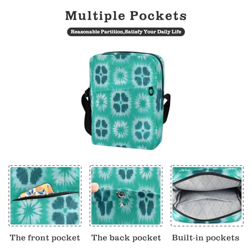 Green Tie-dye messenger bags men's shoulder bag Handbag For Travel Adjustable Strap for Travel work2