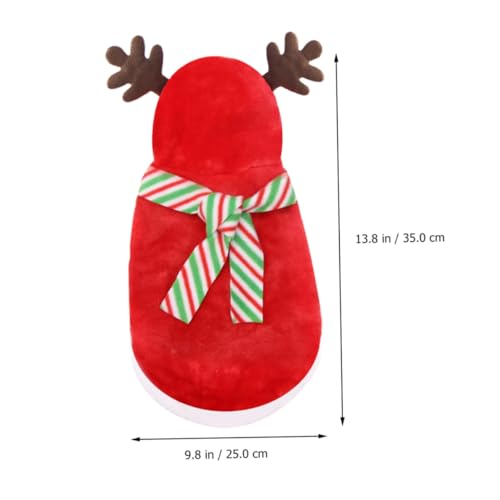 Disfraz de Navidad para perro con bufanda, talla S miniatura 2
