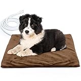 Picture of NAMOTEK Pet Heating Pad, Waterproof Heated Mat with Chew Resistant Cord Safe Electric Auto Constant Temperature Heating Pad for Dogs and Cats Indoor Warming Pad 19.7" x15.7"