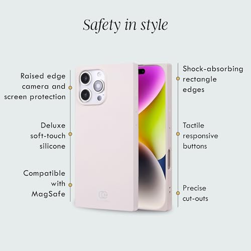 Image of COCOMII Rectangle for iPhone 15 Pro Max Case, Matte Ivory Silicone