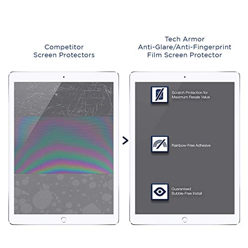 Tech Armor Matte Anti-Glare/Anti-Fingerprint Film Screen Protector Designed For Apple Ipad Pro 12.9 Inch (2017 And 2016) 2 Pack #TOP6