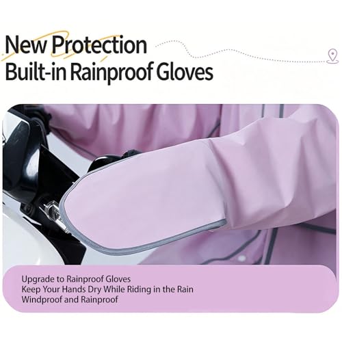 Cape de pluie camping et randonnée imperméable rose taille M - 4