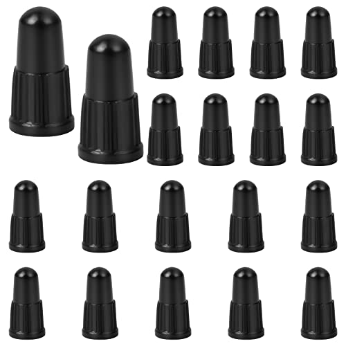20 Bouchons De Valve Presta Pour Vélo - Plastique Noir, Protection Contre Poussière Et Fuites