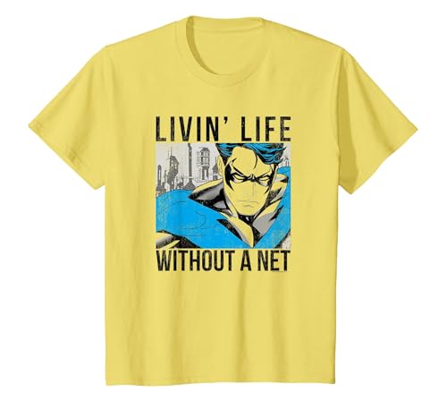 Batman Nightwing Without a Net Camiseta, Niños, Limón, 4 años