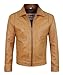 III-Fashions Camel Dressy Distressed Lambskin Leather Jacket Men – Vintage Shirt Style Collar Real Leather Motorcycle Coat | Wick, XL