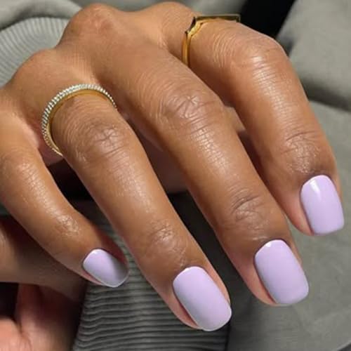 GLAMERMAID Charming Lavender Press on Nails Extra Short Square Fake Nails
