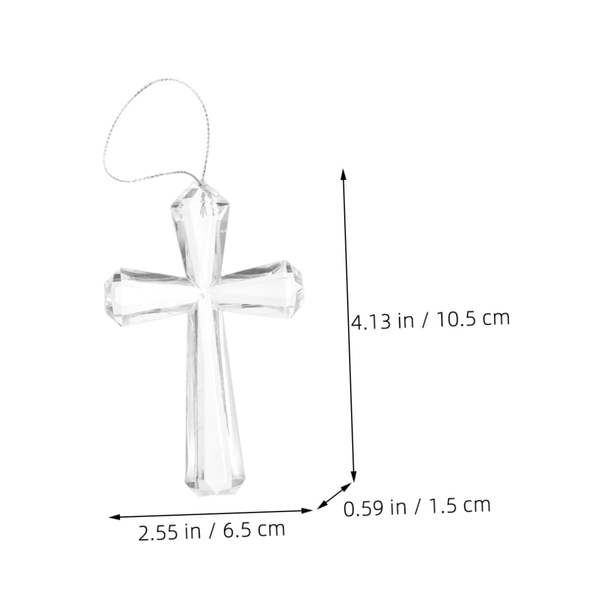 MAGICLULU 8 Pz Croce Trasparente Di Pasqua Ornamento Trasparente Da Appendere Ornamento Da Appendere Di Pasqua Decorazione Sospesa a Croce Ciondoli Pasquali Decoro Incrociato Acrilico
