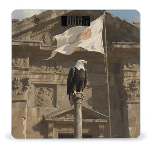 Báscula de baño Flag Bald Eagle digital con vidrio templado miniatura 1