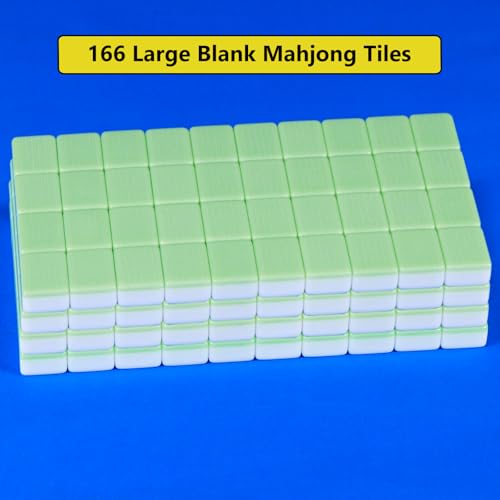 Juego de Fichas Mahjong en Blanco Verde 166 Piezas miniatura 6