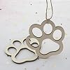 24pcs Paw Shaped Wooden Cutouts Dog Cat Claws Cutouts Unfinished Wood Pet Paw Wood DIY Craft Embellishments Ornaments Decoration, 3.1x3.3 in #3