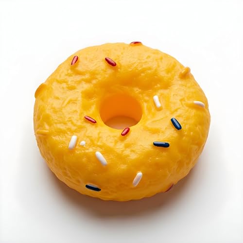 BullTek Gioco Cane Ciambella 8cm Squeak - Antistress Masticabile per Cani Piccoli e Medi, Resistente e Sicuro, Riduce Noia e Ansia, Materiale Non Tossico