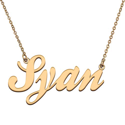 HUAN XUN Custom Personal Pendant Name Necklace Personalized My Best Friendship Gifts for Her Syan