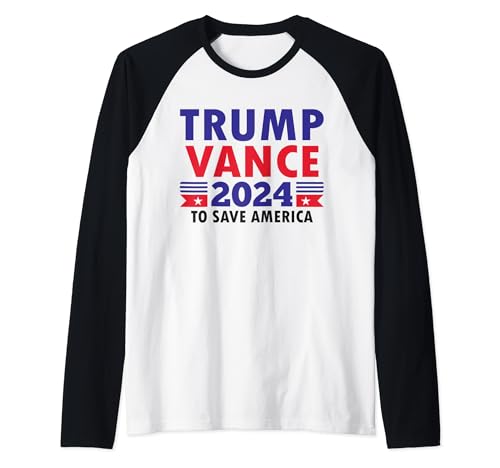 Trump Vance 2024 Election 24 Donald Trump VP President Men Camiseta Manga Raglan