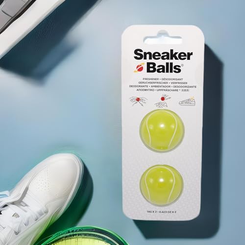 Sneaker Balls Desodorante & Bolas Refrescantes, Elimina Olores de Zapatillas/Bolsas de Deporte/Casilleros, Diámetro 3,8 cm, Acción Rotativa Rápida, 90 Días de Frescura - Tenis