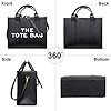 DKIIL NOIYB Tote Bag for Women, Large PU Leather Capacity Tote Bag Top-Handle Shoulder Crossbody Bags With Zipper Work Tote Bags Messenger Bag for School Office Daily, A01-black, 33W #2