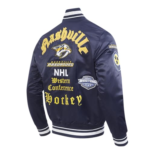 Image of Pro Standard Mens NHL Old English Satin Jacket
