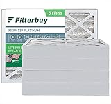 Filterbuy 20x25x4 Air Filter MERV 13, Pleated HVAC AC Furnace Filters (5-Pack, Platinum)