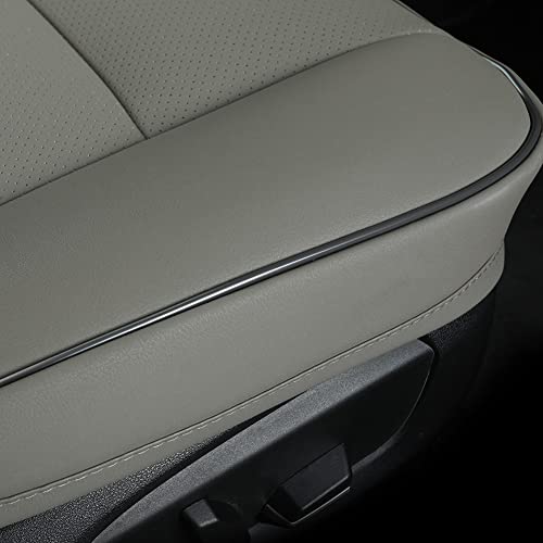 Image of 1Piece Car Seat Cover PU Leather Front Car Seat Protector Driver Seat Cover Wrapping Edge Seat Bottom Coverfor Four Seasons (53x52 cm) (grey-a)