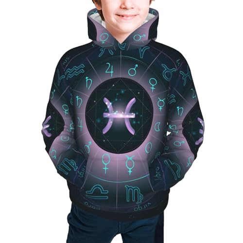 Pisces Boy, Girls Sports Shirt Youth Pullover Fashion Hooded Sweatshirt