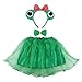 Produktbild BESTOYARD 3 Stücke Kinder Frosch Kostüm Tier Kostüm Ohren Stirnband Bowtie Tutu Set Winkel Mädchen Dress Up Cosplay Outfit (Grün)
